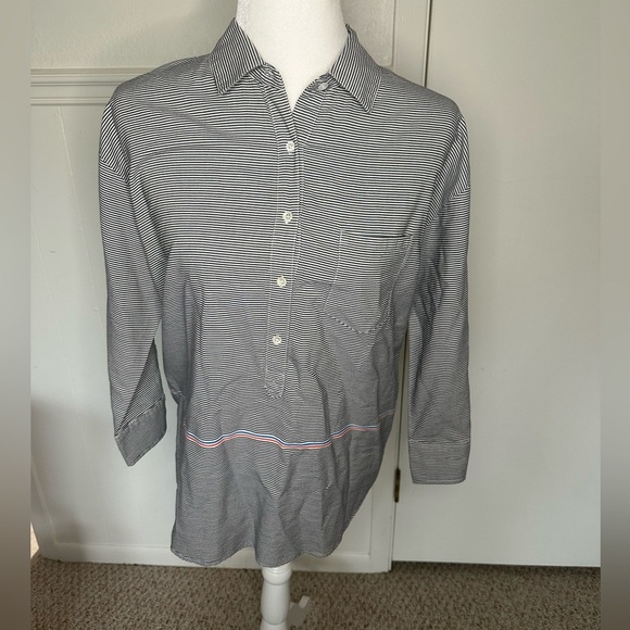 J.Crew Black and White Casual Button Down Shirt size 8 - Picture 1 of 7